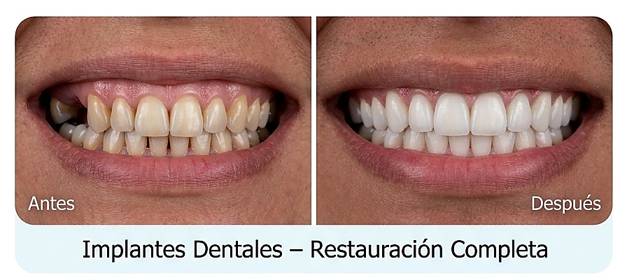 Antes y después implantes dentales ORIS